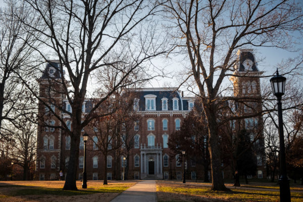 Photo of old main on the University of Arkansas campus.